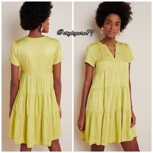 NWT, Anthropologie, Sacha Jacquard Tiered Babydoll Dress